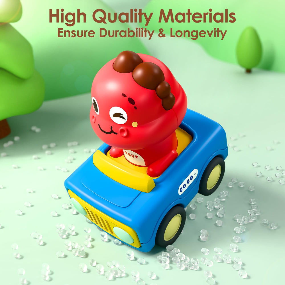 iPlay press-go dino car on-the-go size for travel