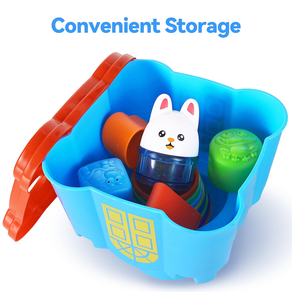 iplay storage base cup collection doubles as tidy storage.