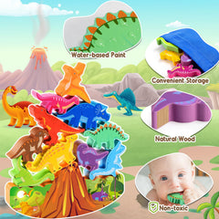 IPOURUP Montessori balance game features wooden dinosaurs to boost focus and problem-solving.