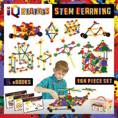 IQ BUILDER balance-building-set: hands assembling balance structures to boost spatial thinking.