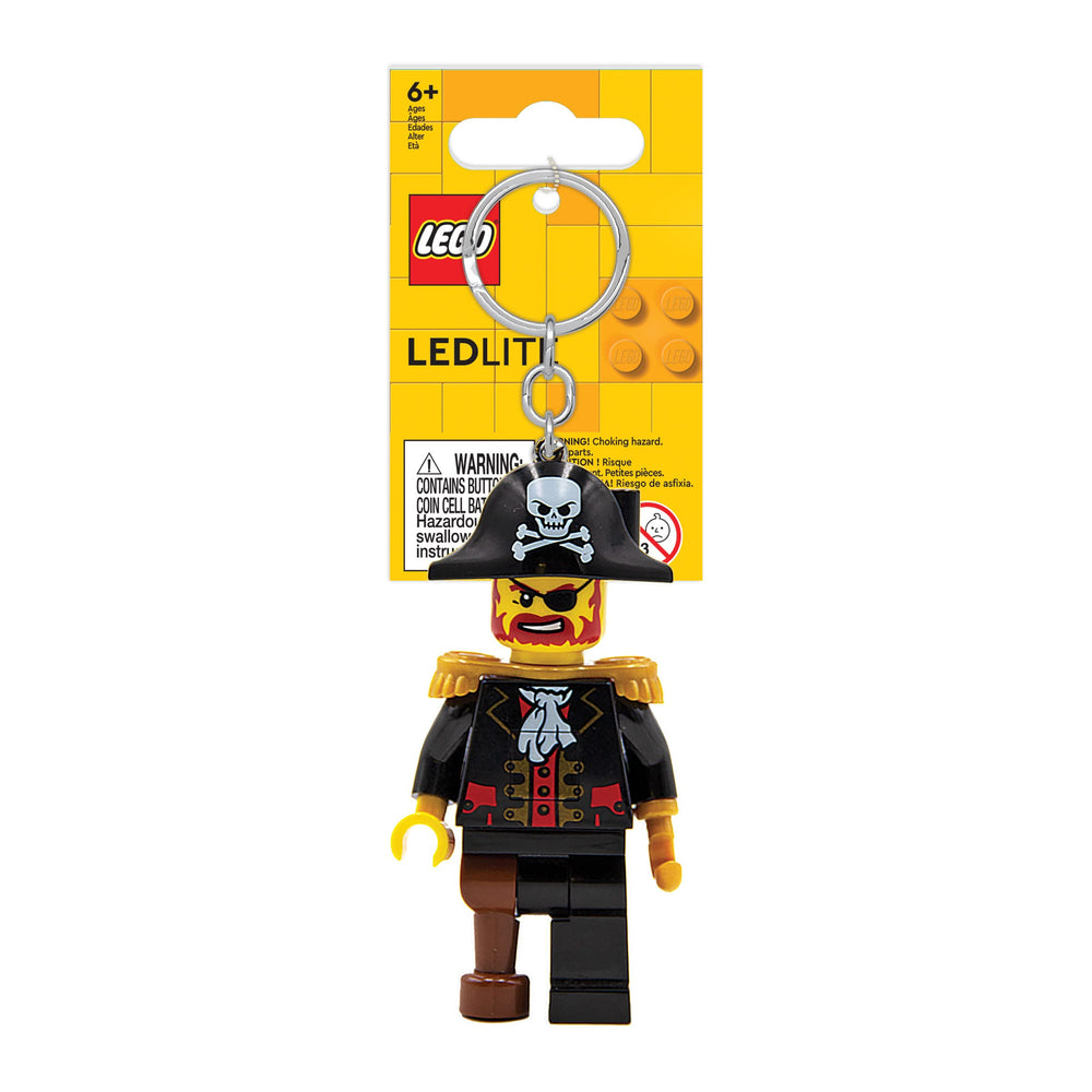 IQ LEGO Captain Brickbeard keychain light, great gift idea for LEGO fans.
