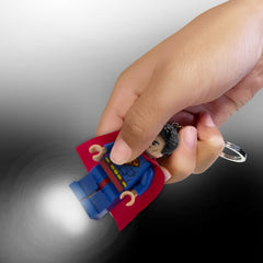IQ LEGO DC Superman keychain light 3-inch tall figure for compact lighting.