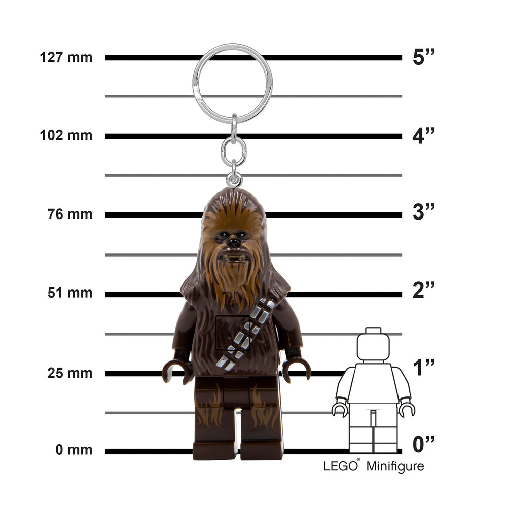 IQ LEGO Star Wars Chewbacca Key Light back view showing on/off chest switch.