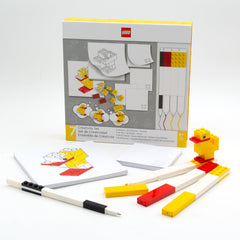 IQ Lego Stationery Gel Pen with LEGO plates showcased for smooth ink and stable writing.