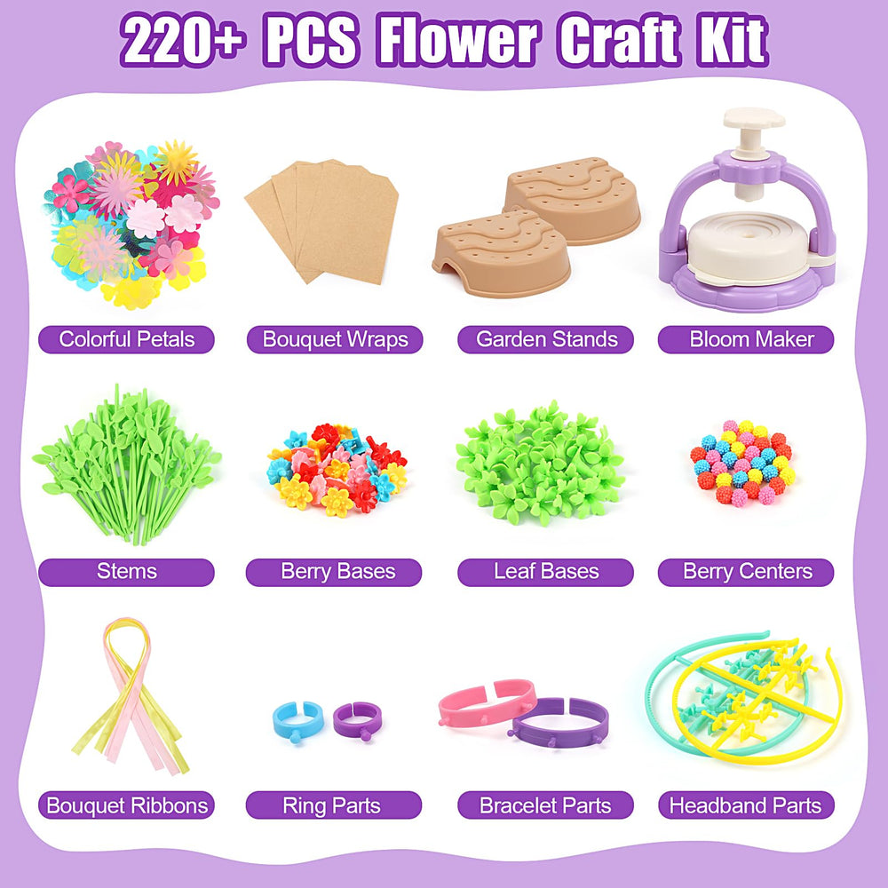 IQBOX headband-parts let kids create floral accessories in minutes.