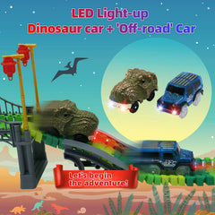 IQKidz Dinosaur World Race Track junctions enable varied track layouts