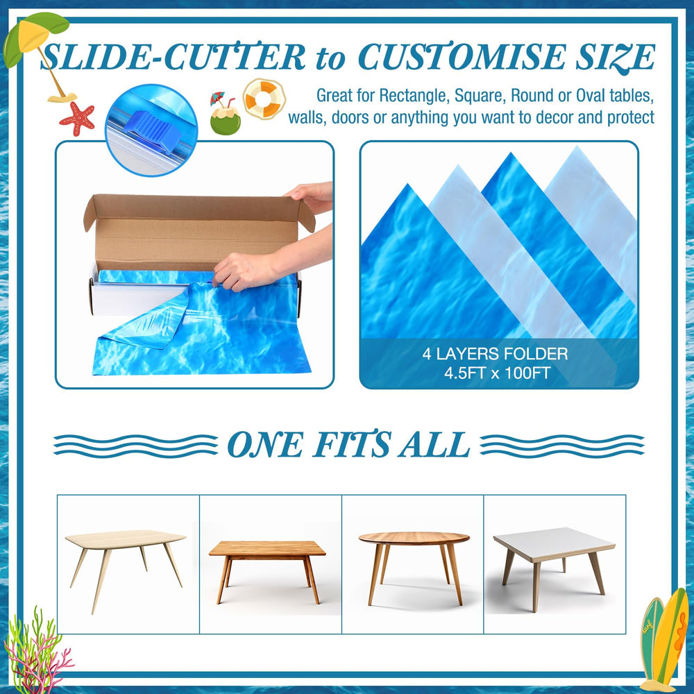 Irenare easy-clean waterproof tablecloth protects surfaces and simplifies post-party cleanup.