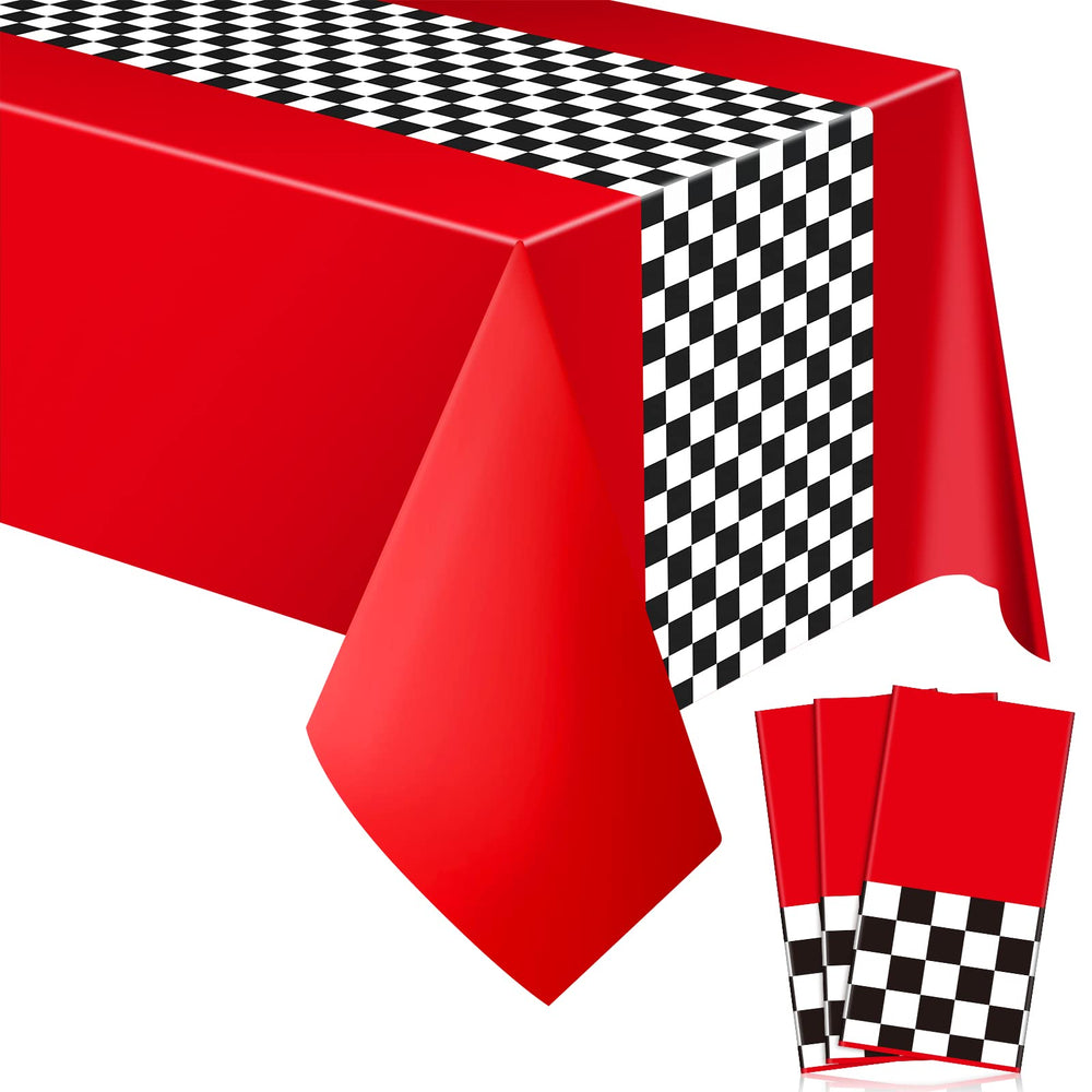 Irenare racing tablecloth two pieces protects tables from spills.