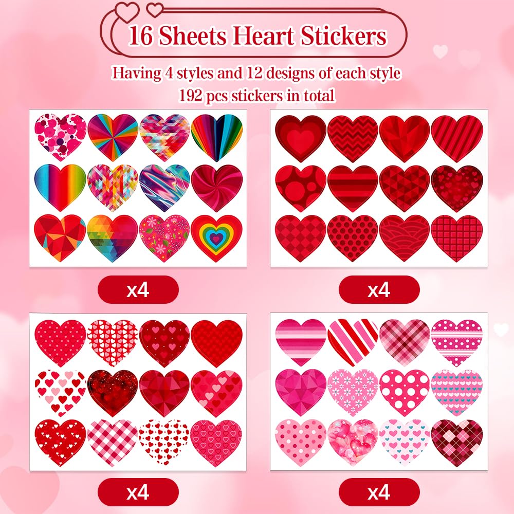 iRFKCIOW self-adhesive heart stickers—easy decor for gifts and journals