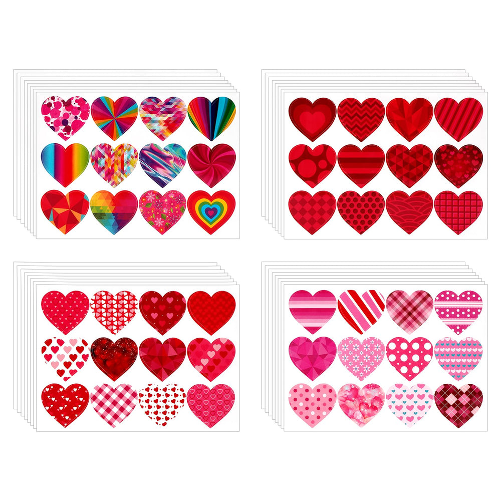 iRFKCIOW Valentine stickers 32 sheets for DIY cards and gifts.