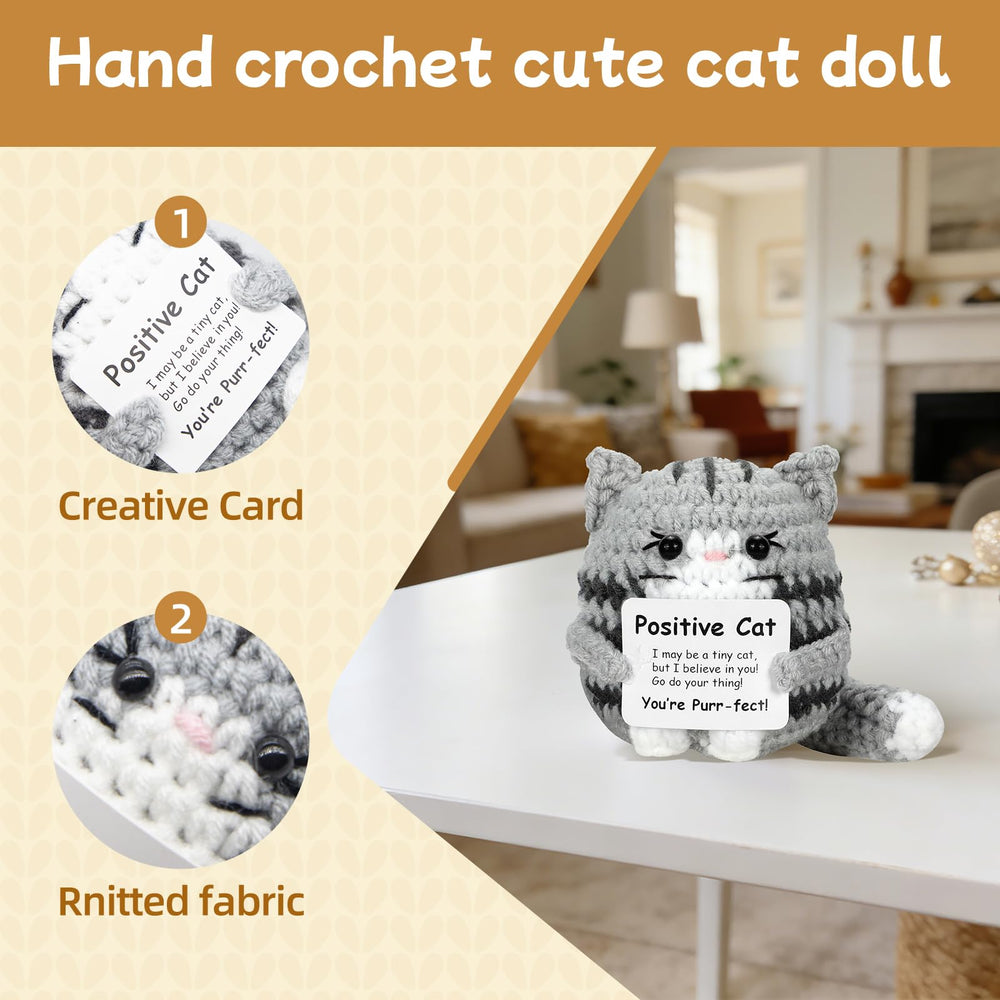 IrichBa handmade cat figurine showcases unique stitches and charm