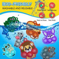 Irnushka animal pop keychain featuring camels for tactile play anywhere.