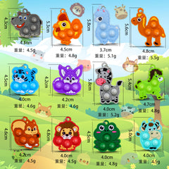 Irnushka animal pop keychain with elephants, a fun fidget for busy hands.