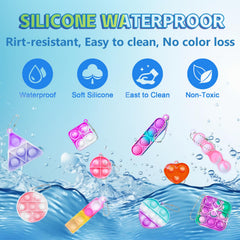 Irnushka fidget keychain attached to backpacks promotes portable sensory fun.