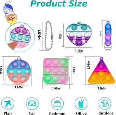 Irnushka Pop Fidget Keychain Round, smooth bubbles for calm, on-the-go play