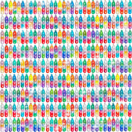 Irnushka rectangle pop keychain bulk 360 pcs in vibrant colors for classroom fun