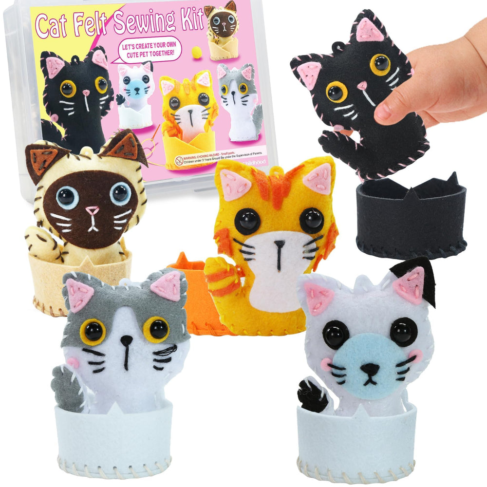 IROLEHOME cat sewing kit contents for beginners, perfect for at-home creative sewing.