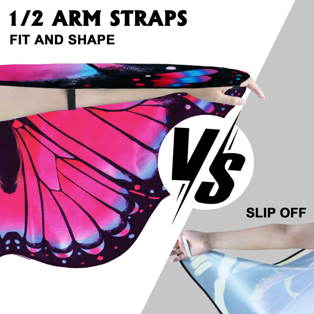 iROLEWIN 360-degree print butterfly wings—eye-catching sparkle during pretend play.