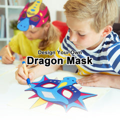 Close-up of stitching on iROLEWIN dragon masks, durable details.