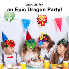 Wearable iROLEWIN dragon masks with adjustable fit for kids and adults.