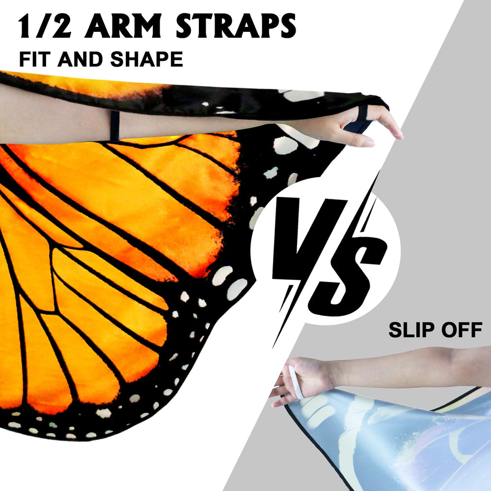 iROLEWIN one-piece toddler butterfly wings reduce tangling for safe pretend play.