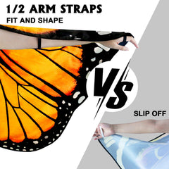 iROLEWIN one-piece toddler butterfly wings reduce tangling for safe pretend play.