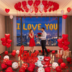 IROUHOR Bear balloon foil 27in adds playful centerpiece for your Valentine party