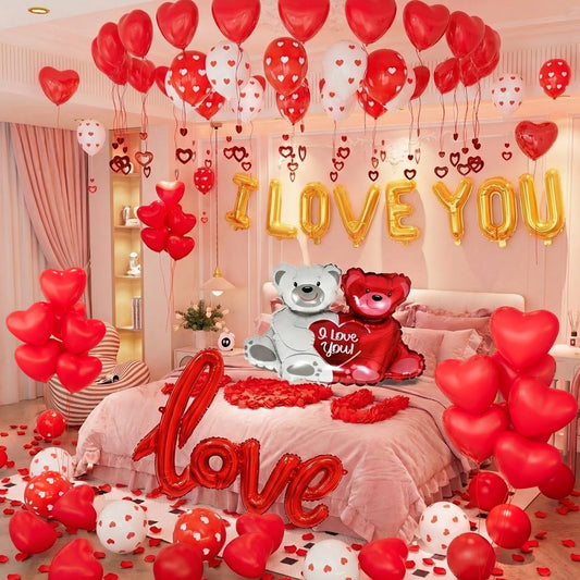 IROUHOR Valentines kit I Love You balloon foil 16in for romantic decor ideas