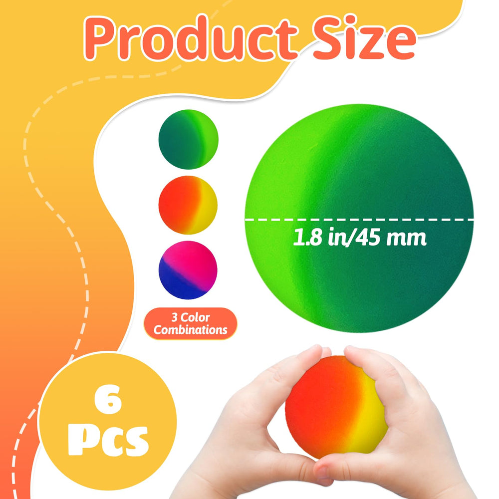 Irrmshr jumbo bouncy ball blue and green bright fetch toy for kids and pets