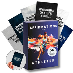 Isaac Liev affirmation cards open deck for daily motivation before workouts.
