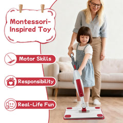 Iselyn colorful design invites kids to participate safely in chores.