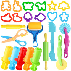 iShyan dough tools kit rolling pin set for kids, smooth rolling for dough shaping