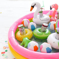 iShyan inflatable drink holder donut doubles as a fun pool toy and drink keeper.