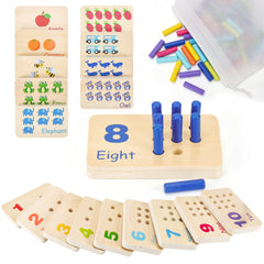 ISMETACU Montessori number blocks close-up for tactile number exploration