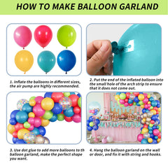 Isndare balloon strip and glue simplify easy arch assembly.