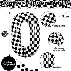 Isndare giant foil number 0 balloon perfect for milestone celebrations.