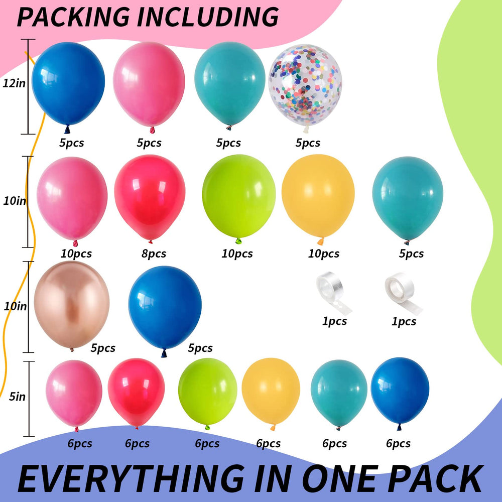 Isndare hot pink 12inch balloon adds bold accent to rainbow party décor.
