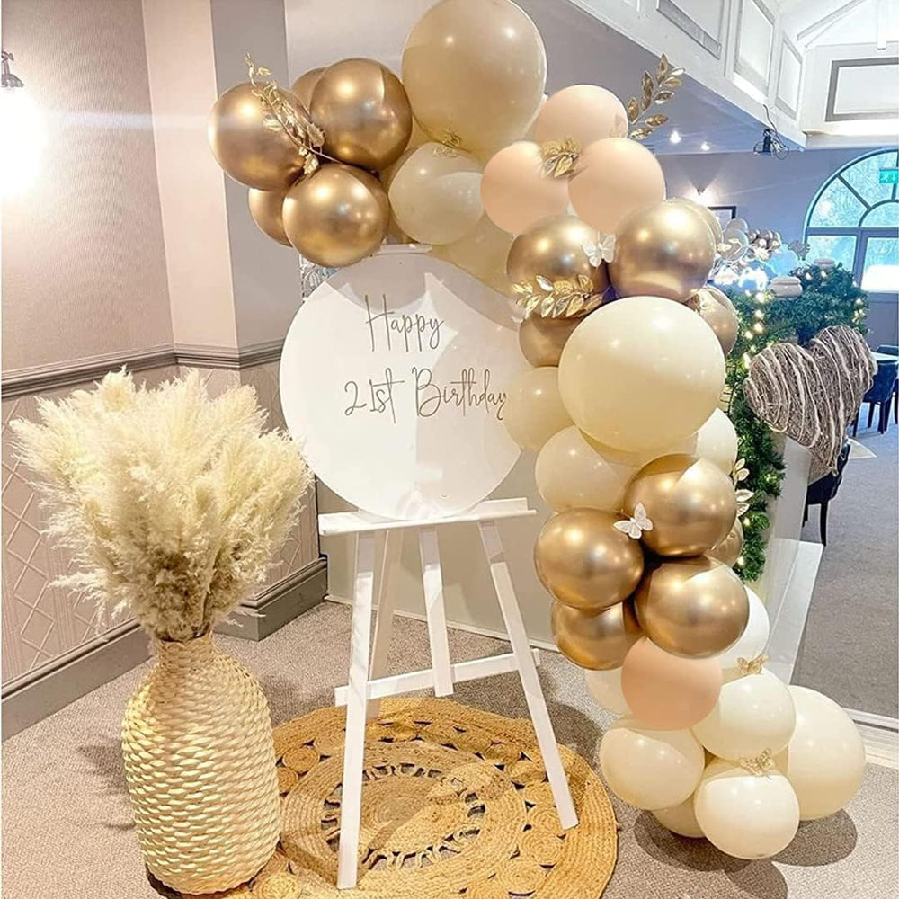 Isndare neutral balloon garland ideas for versatile party setups