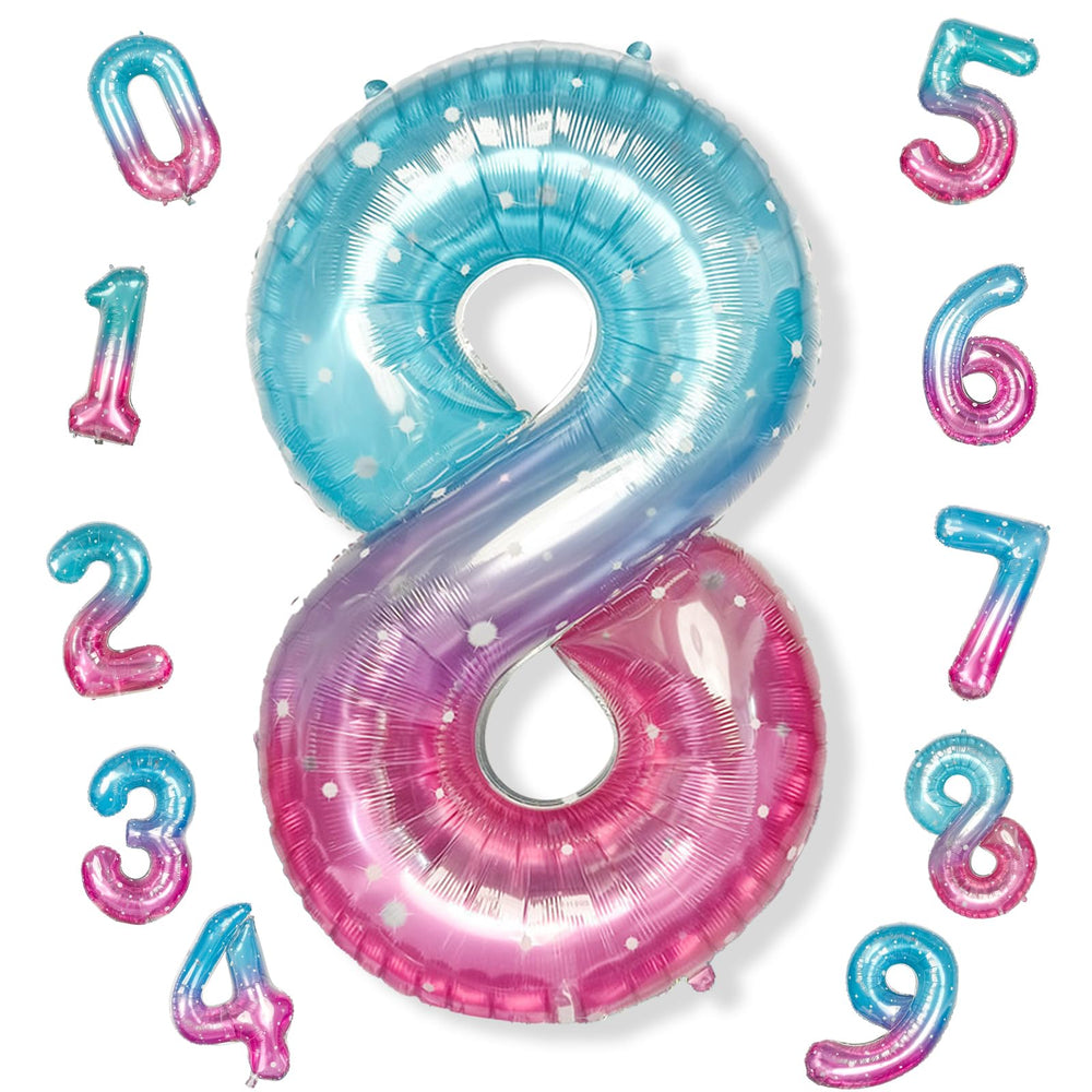 Isndare purple teal 8 balloon in 40 inch size for vibrant birthday decor