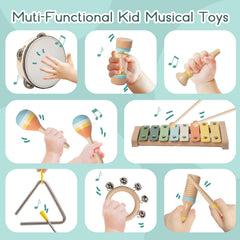 iSNTL wooden trumpet invites expressive play for kids