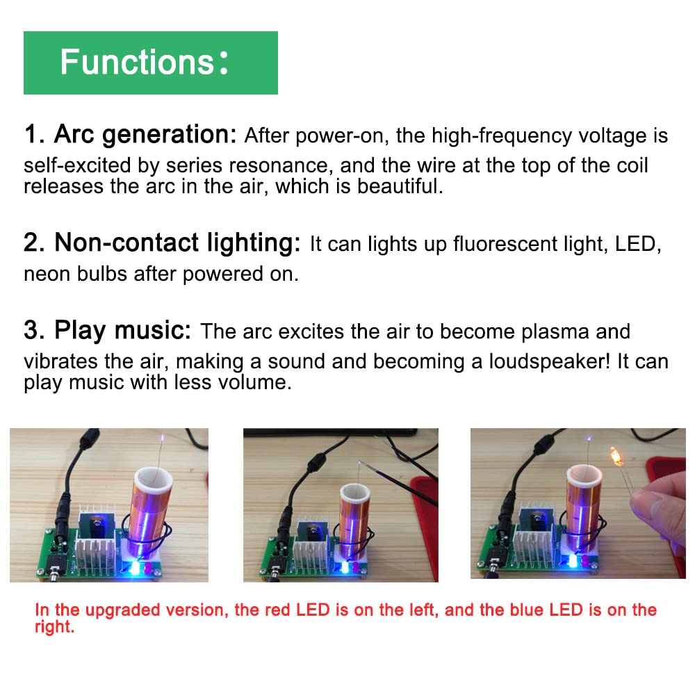 ISolderStore Tesla Coil Kit arc lighting demonstration showing non-contact visualization.