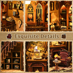 ISSEVE Book Nook Kit miniature dolls and decor for customization.