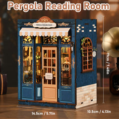 ISSEVE Book Nook Kit openable diorama showcases tiny library details for display