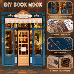 ISSEVE Book Nook Kit snapping parts for simple, satisfying assembly