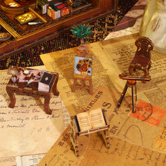 ISSEVE DIY Book Nook Kit creates cozy bookshelf decor with intricate, eye-catching details