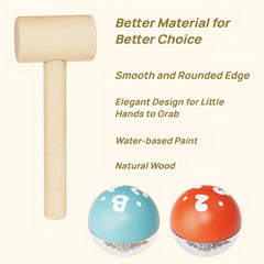 ITAINQ natural wood texture enhances sensory exploration during playtime.