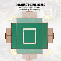 Lid protecting puzzle from dust, water, and pets during breaks.