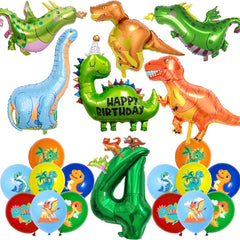 ITHKIRHO dinosaur birthday number 4 balloon for a bold backdrop