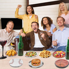 ITTEBISS four-design sports plates ideal for tailgates and gatherings.