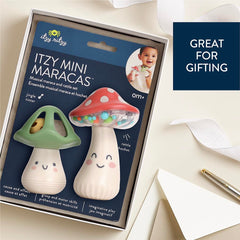 Itzy Ritzy mini maracas gift-ready packaging for a thoughtful baby shower present